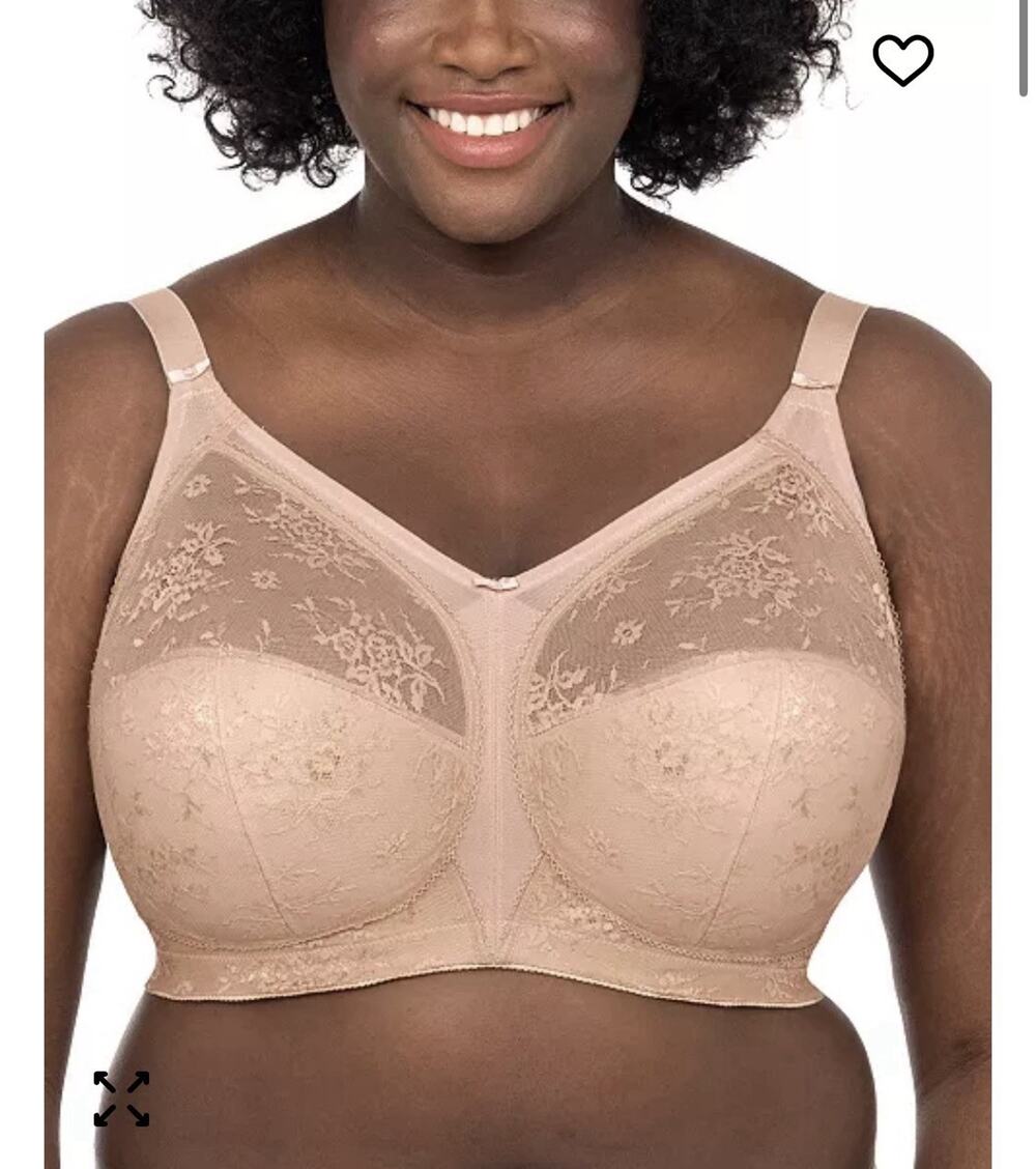 Goddess Verity Wireless Bra 34H Nude Full Coverage Soft Cup Supportive Non-Wire